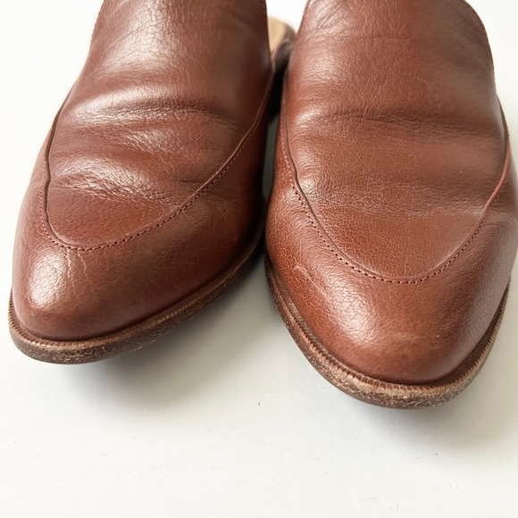 Madewell The Frances Loafer Mule Shoes in Burnished Mahogany Leather Size 6.5 - Picture 4 of 8